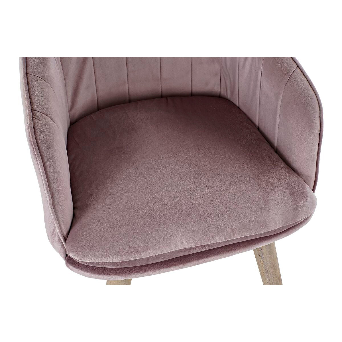 Dining Chair DKD Home Decor Pink Natural 56 x 55 x 70 cm 56 x 55 x 74 cm 56 x 47 x 72,5 cm-5