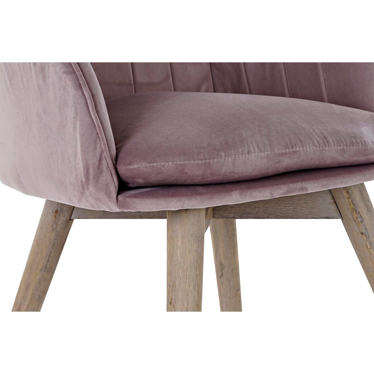 Dining Chair DKD Home Decor Pink Natural 56 x 55 x 70 cm 56 x 55 x 74 cm 56 x 47 x 72,5 cm-2