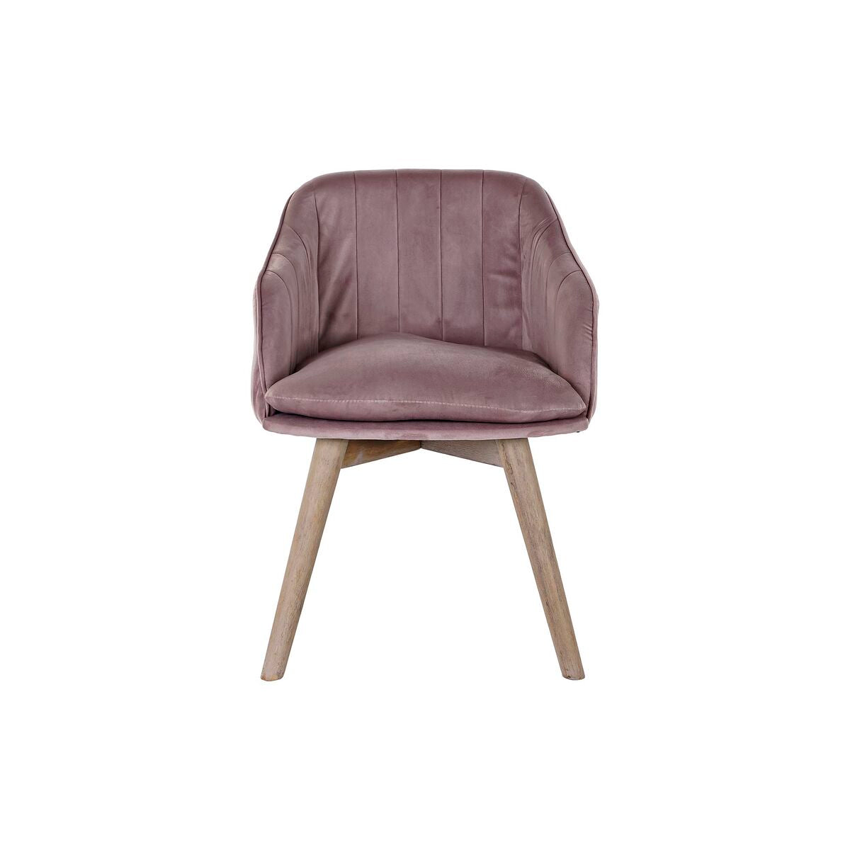 Dining Chair DKD Home Decor Pink Natural 56 x 55 x 70 cm 56 x 55 x 74 cm 56 x 47 x 72,5 cm-1