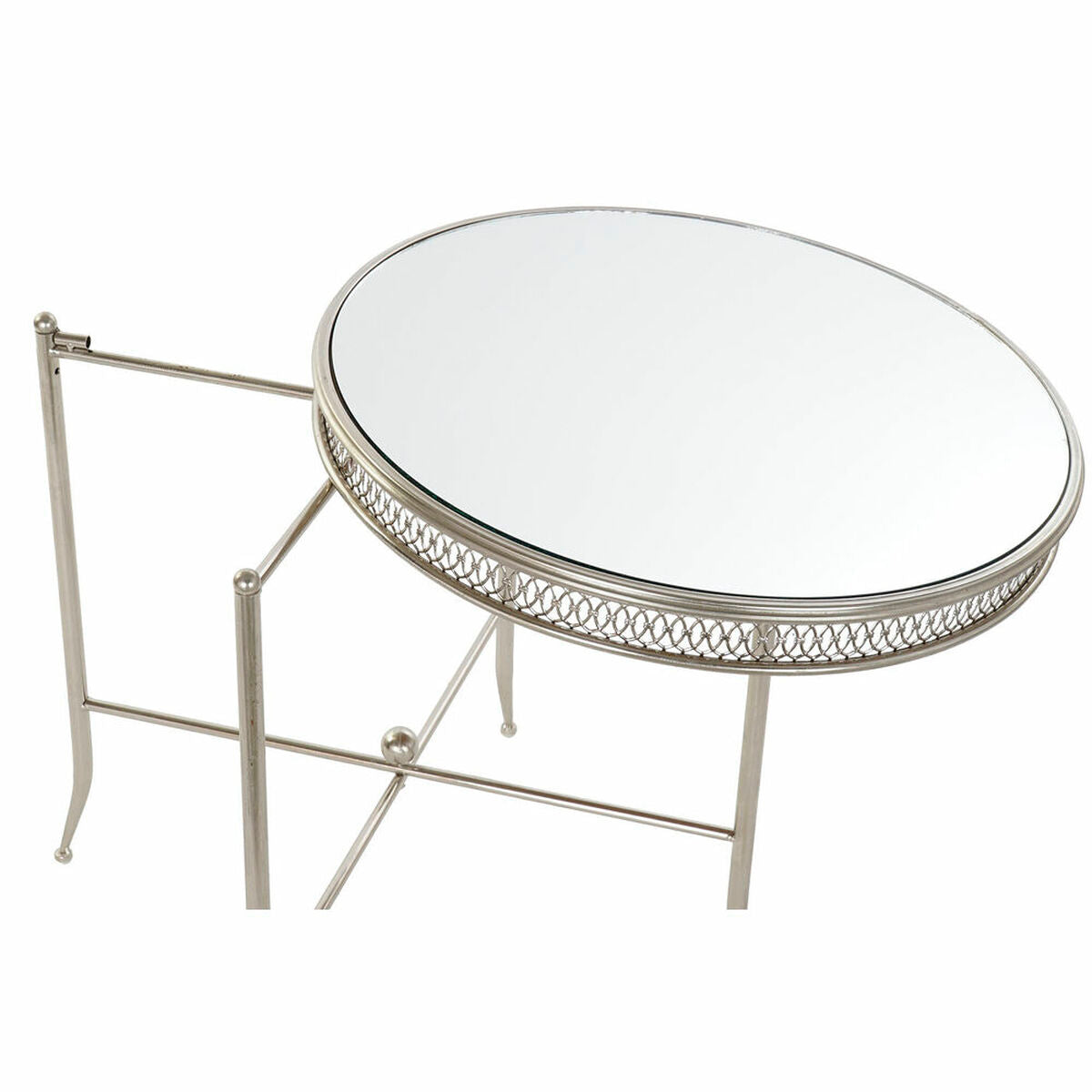 Side table DKD Home Decor Silver Metal Mirror 56 x 56 x 56 cm-1