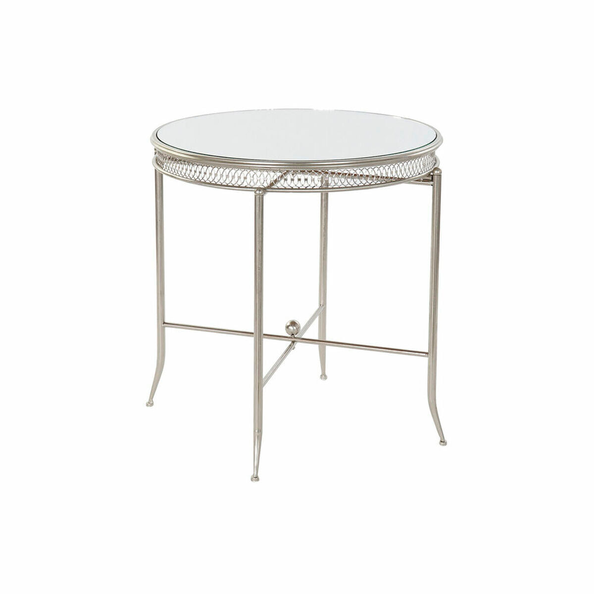 Side table DKD Home Decor Silver Metal Mirror 56 x 56 x 56 cm-0