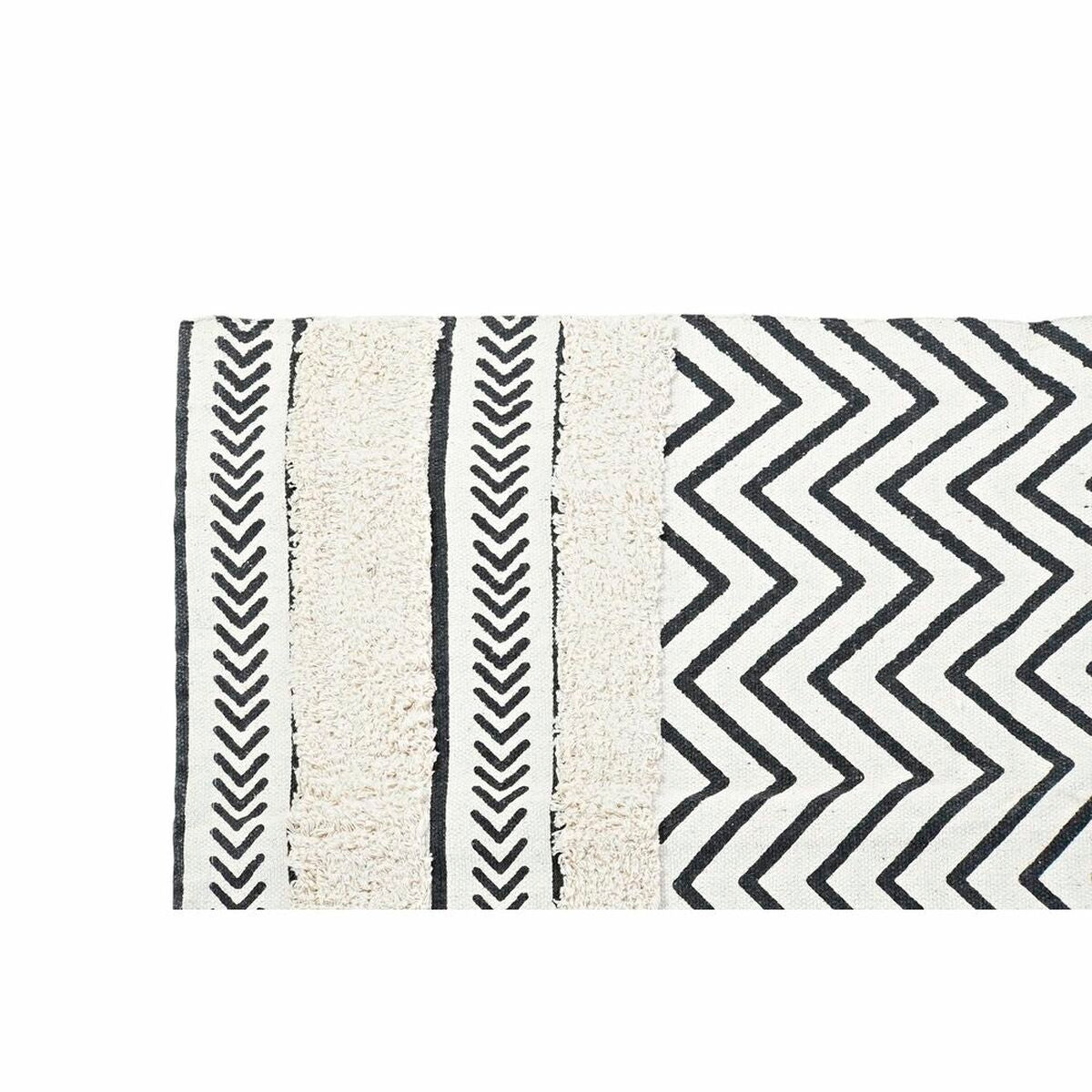 Carpet DKD Home Decor Black Zigzag White (160 x 226 x 0,7 cm)-3
