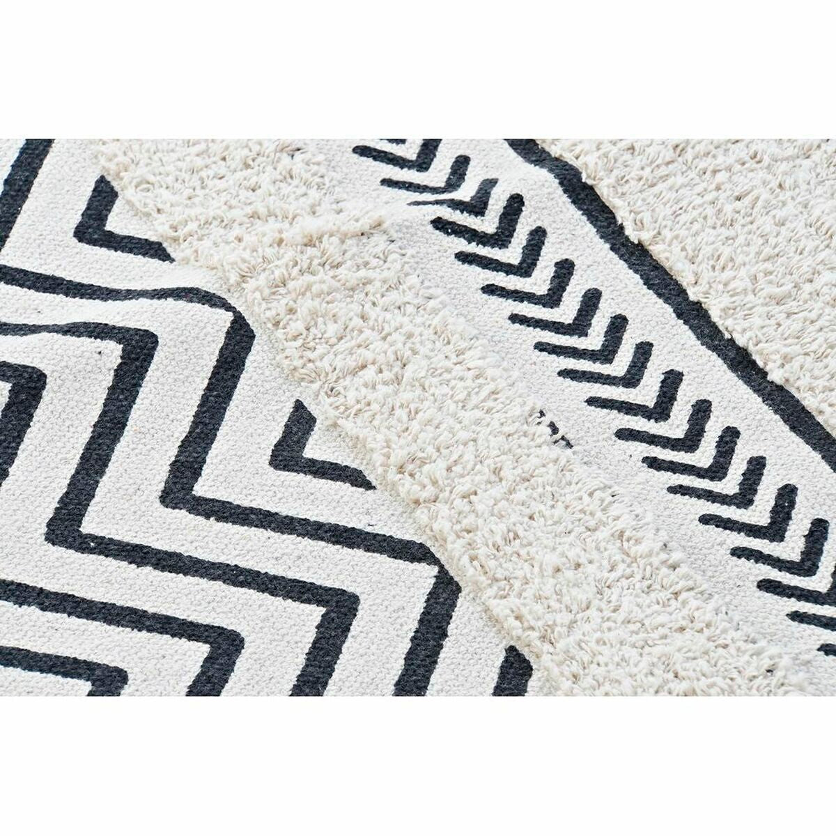 Carpet DKD Home Decor Black Zigzag White (160 x 226 x 0,7 cm)-2