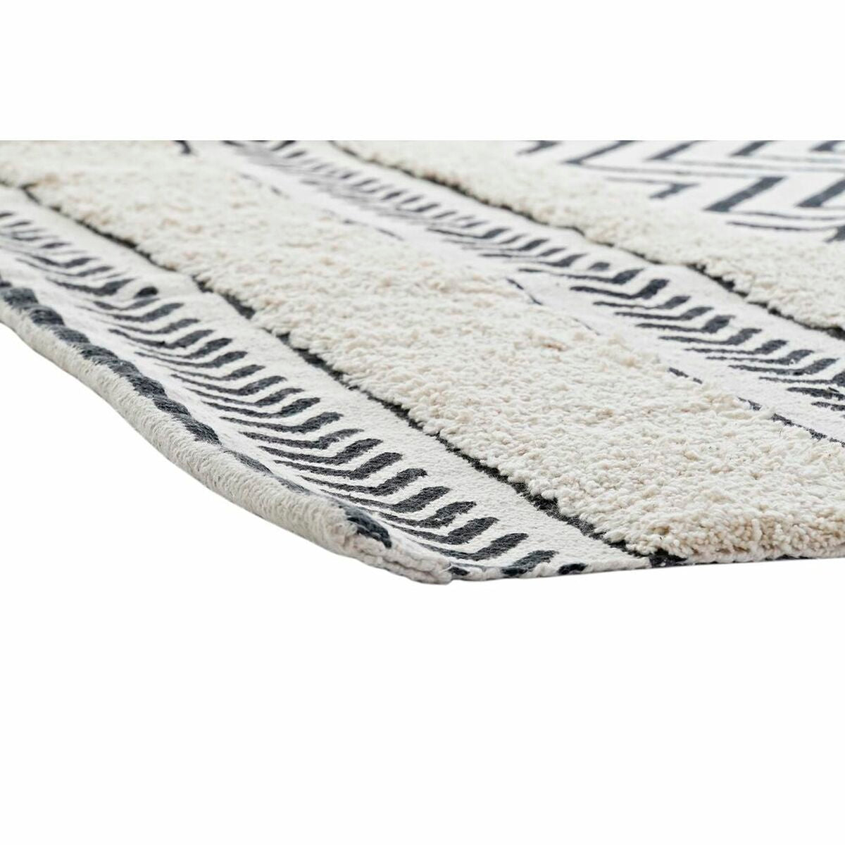 Carpet DKD Home Decor Black Zigzag White (160 x 226 x 0,7 cm)-1