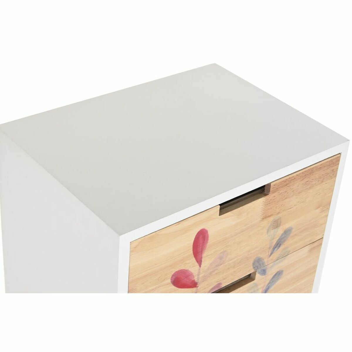 Chest of drawers DKD Home Decor White Maroon Natural Rubber wood Paolownia wood 40 x 30 x 78 cm-4