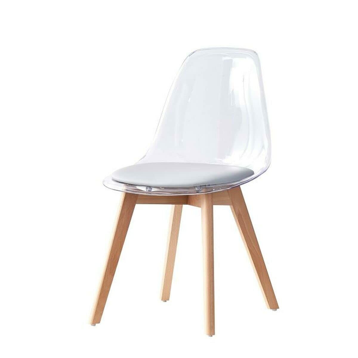 Dining Chair DKD Home Decor Grey Wood Polycarbonate 54 x 47 x 81 cm-1