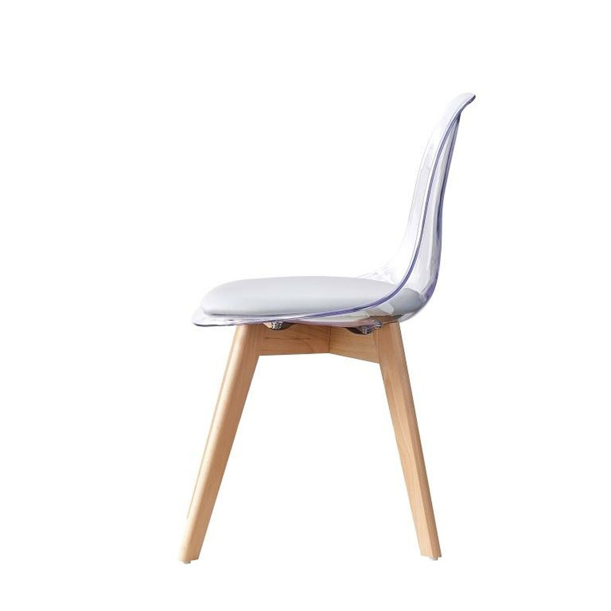 Dining Chair DKD Home Decor Grey Wood Polycarbonate 54 x 47 x 81 cm-4