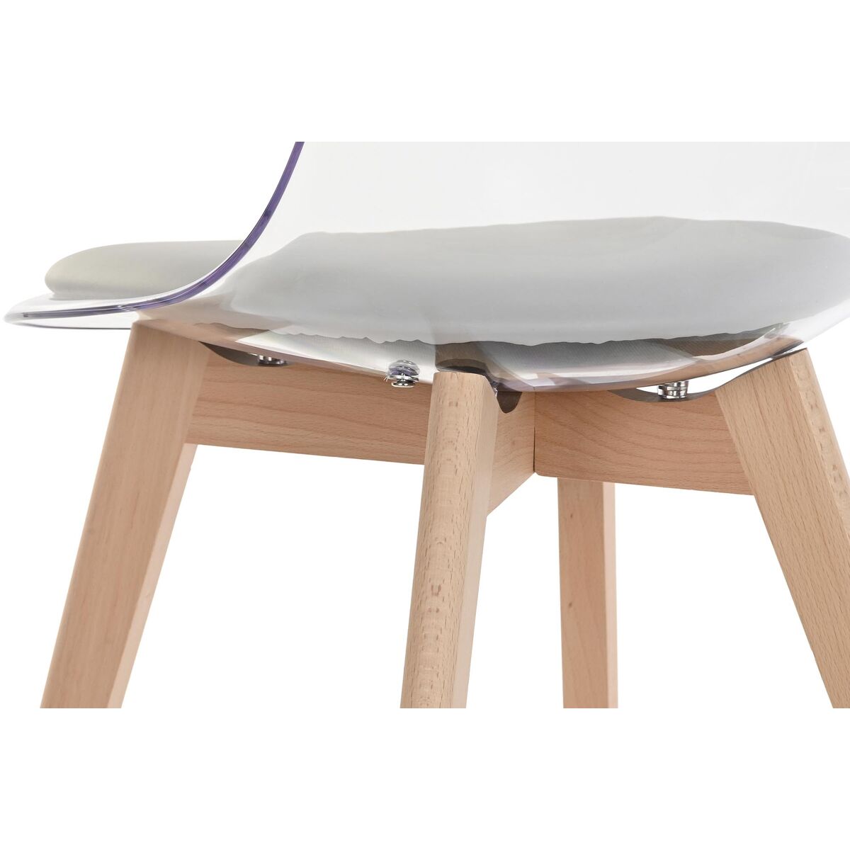 Dining Chair DKD Home Decor Grey Wood Polycarbonate 54 x 47 x 81 cm-3