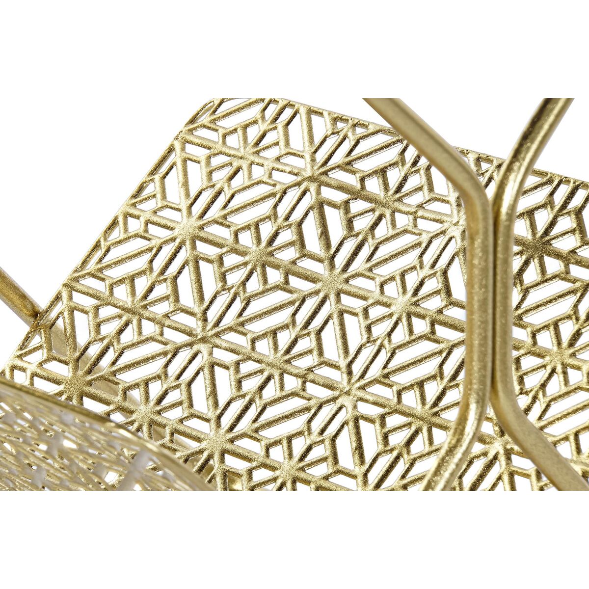 Magazine rack DKD Home Decor Golden Metal Mirror 45 x 45 x 55 cm-3