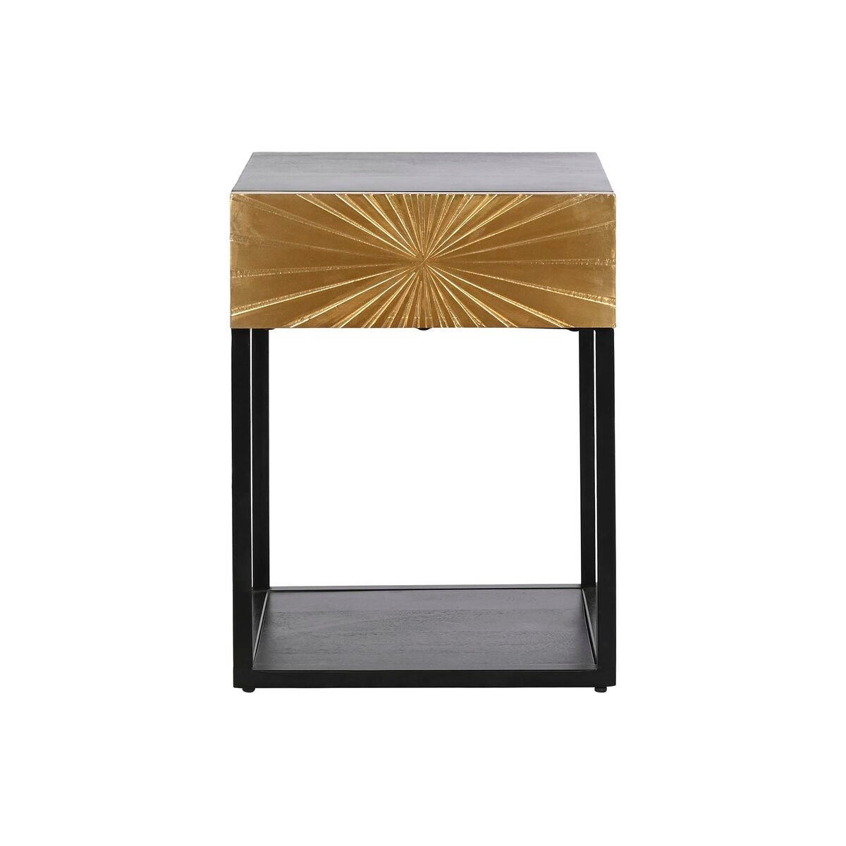Nightstand DKD Home Decor Golden 35 x 40 x 55 cm Black Metal Wood-4