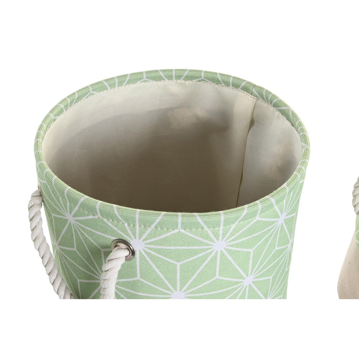 Basket set DKD Home Decor Polyester EVA Geometric (30 x 30 x 35 cm)-2