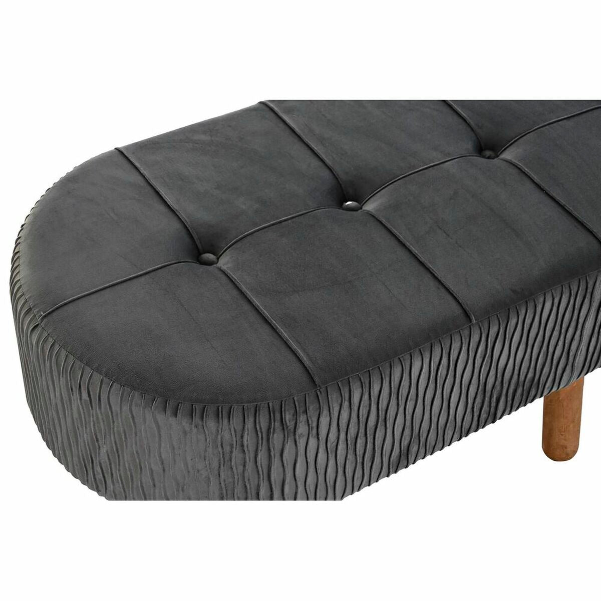 Bench DKD Home Decor Grey Natural Dark grey Wood 80 x 46 x 38 cm-3