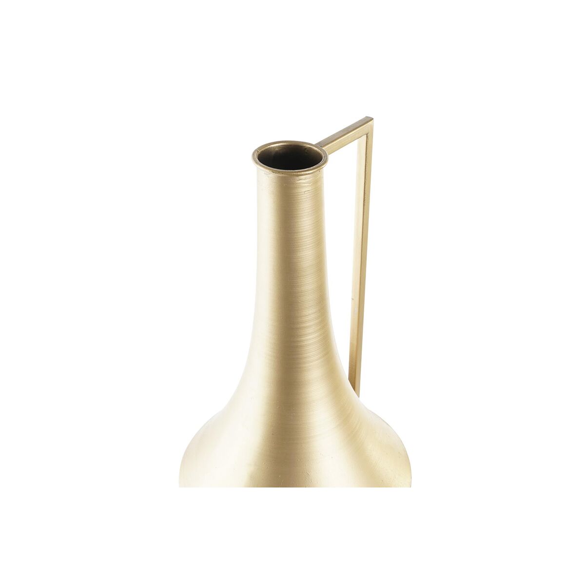 Vase DKD Home Decor Golden Metal Cream Tropical Leaf of a plant (21 x 21 x 71 cm)-1