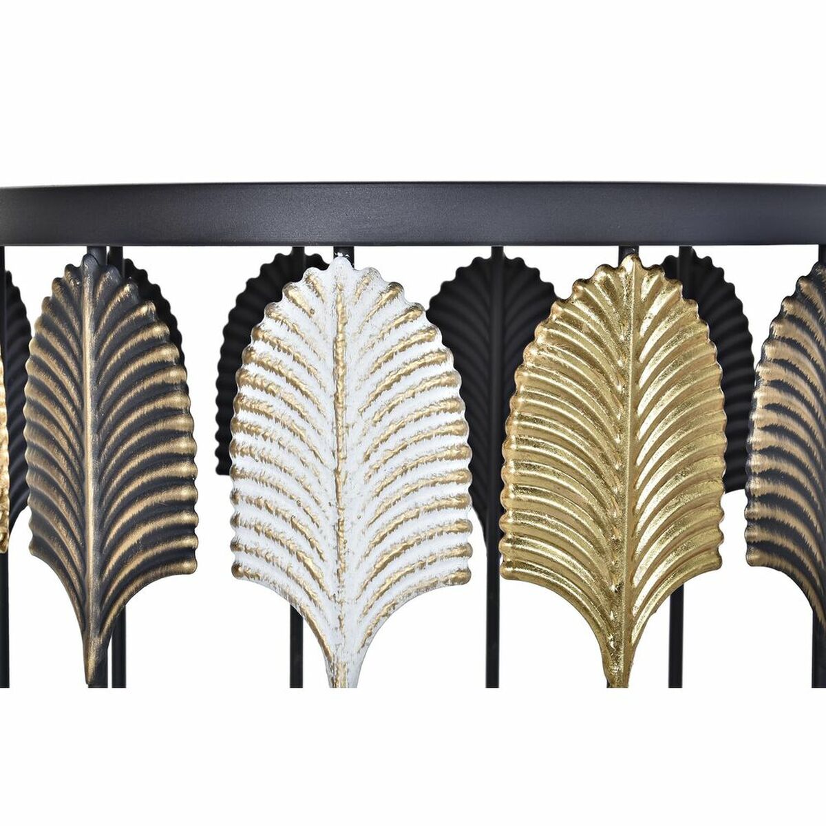 Set of 2 small tables DKD Home Decor Black Multicolour 46 x 46 x 61 cm-2