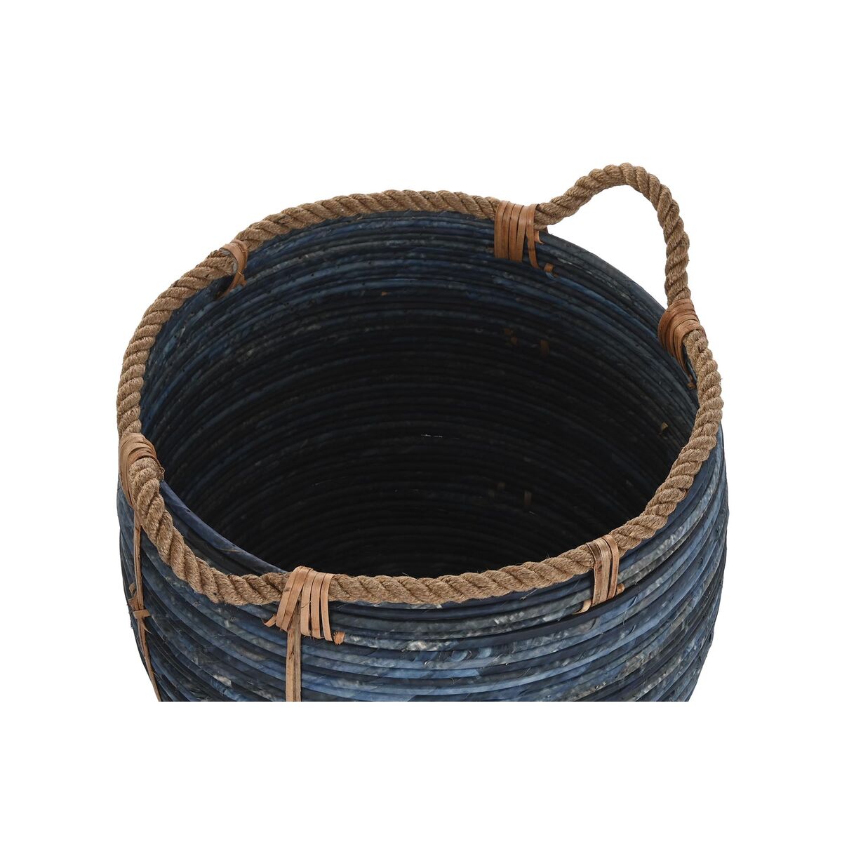 Basket set DKD Home Decor Navy Blue 56 x 56 x 60 cm-2