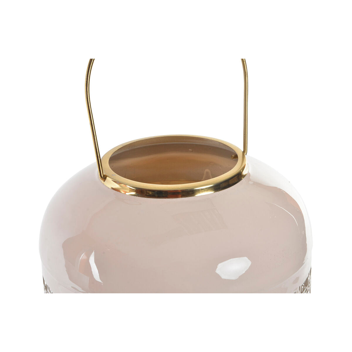 Candleholder DKD Home Decor 24 x 24 x 46 cm Blue Pink Aluminium 24 x 24 x 56 cm (2 Units)-2
