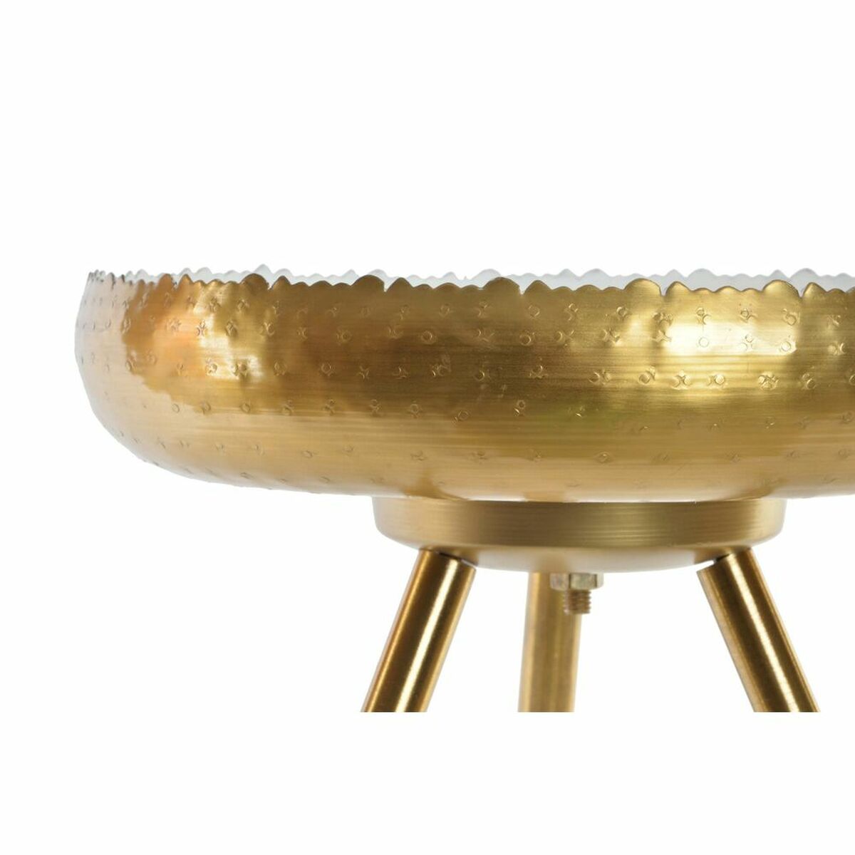 Side table DKD Home Decor Golden Aluminium White Lacquered (43 x 43 x 61 cm)-1