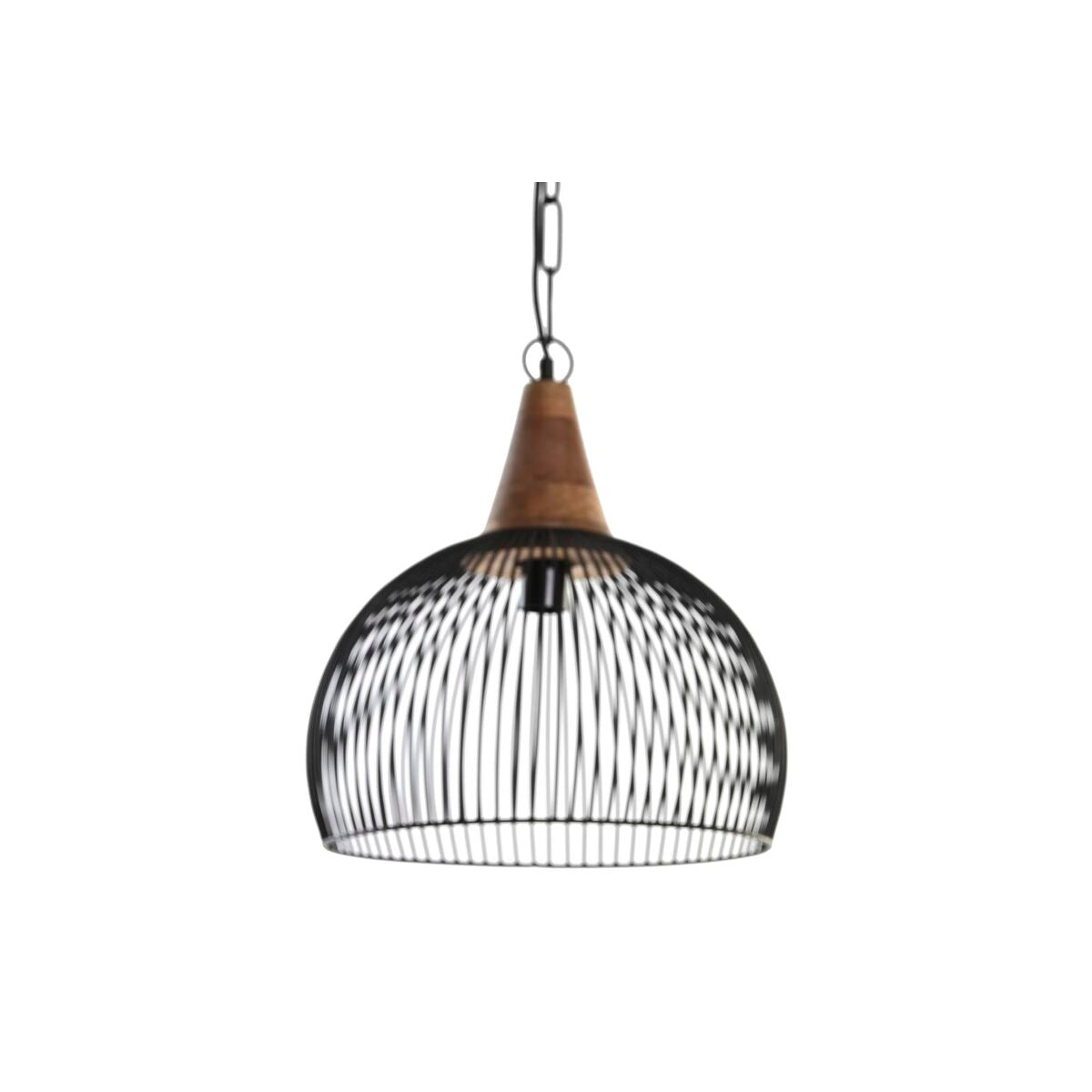 Ceiling Light DKD Home Decor Natural Black Metal Wood 50 W 36 x 36 x 40 cm-0