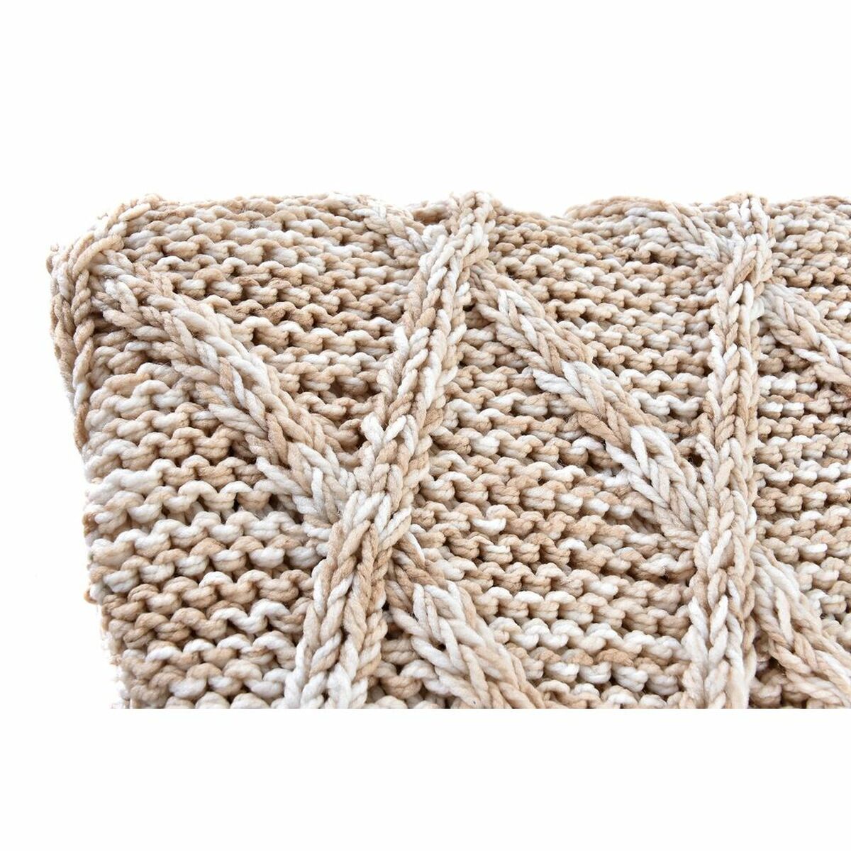 Blanket DKD Home Decor 150 x 125 x 1 cm Light Pink (2 Units)-1