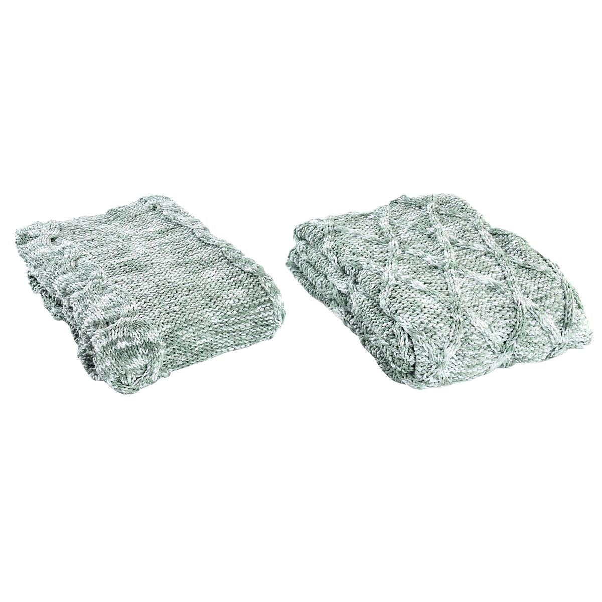 Blanket DKD Home Decor 150 x 125 x 1 cm Green (2 Units)-0