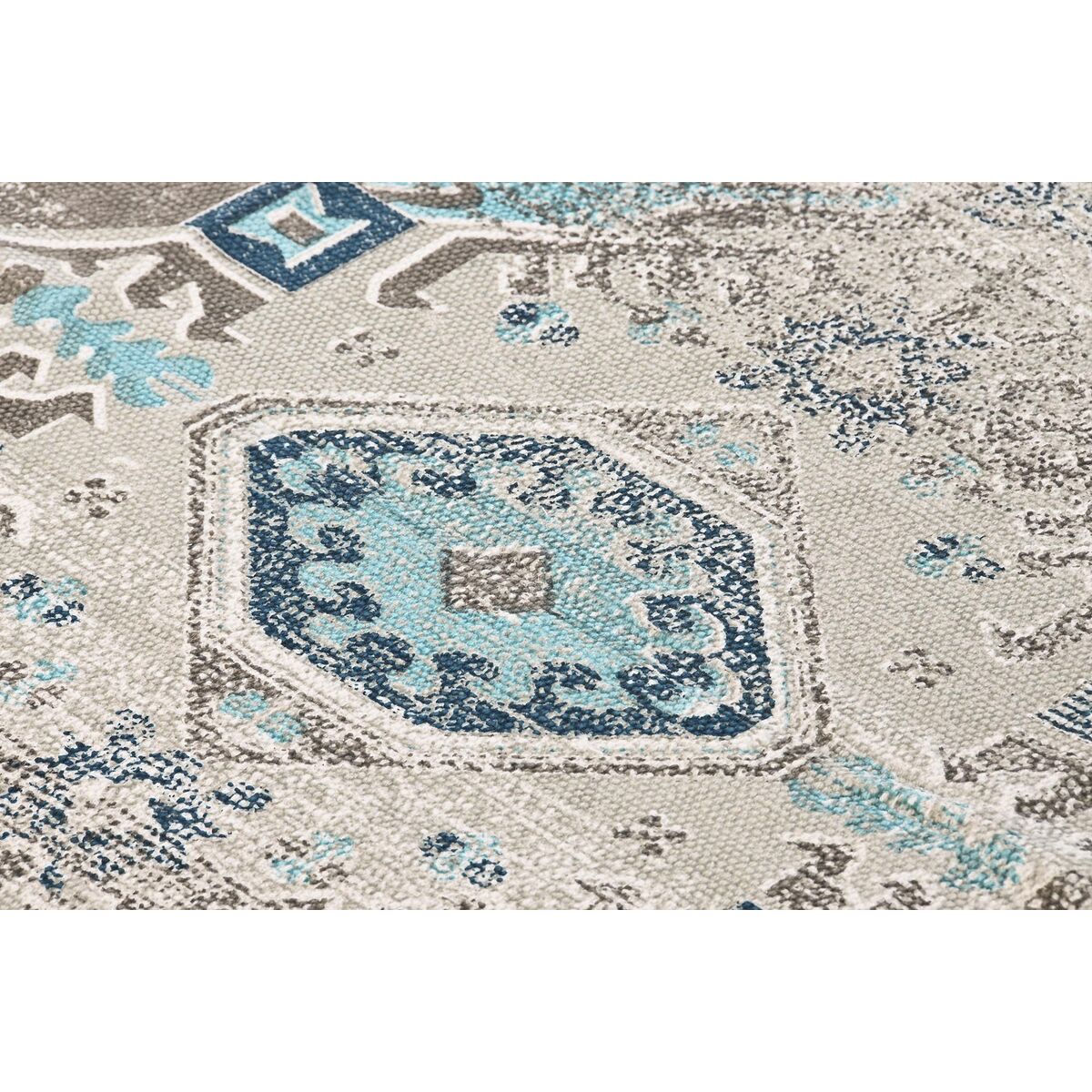 Carpet DKD Home Decor Aged finish Blue Cotton Arab (120 x 180 x 1 cm)-4
