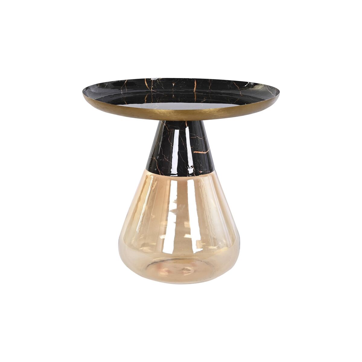 Side table DKD Home Decor Bicoloured Crystal Iron 60 x 60 x 57 cm-0