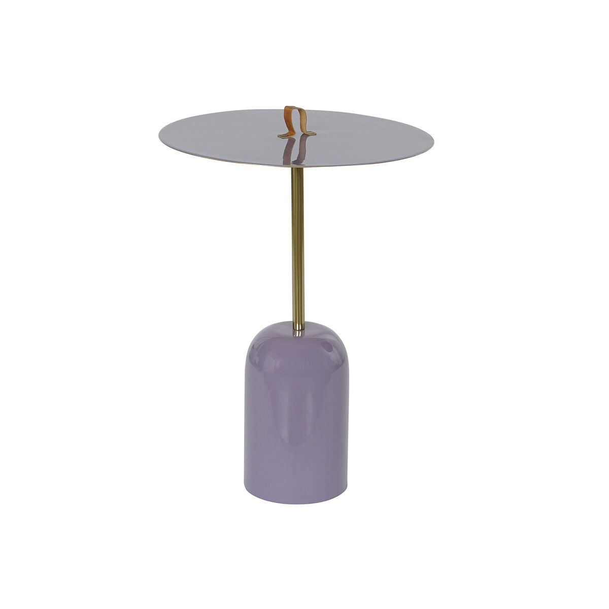 Side table DKD Home Decor Leather Iron Lacquered (40 x 40 x 56 cm)-0