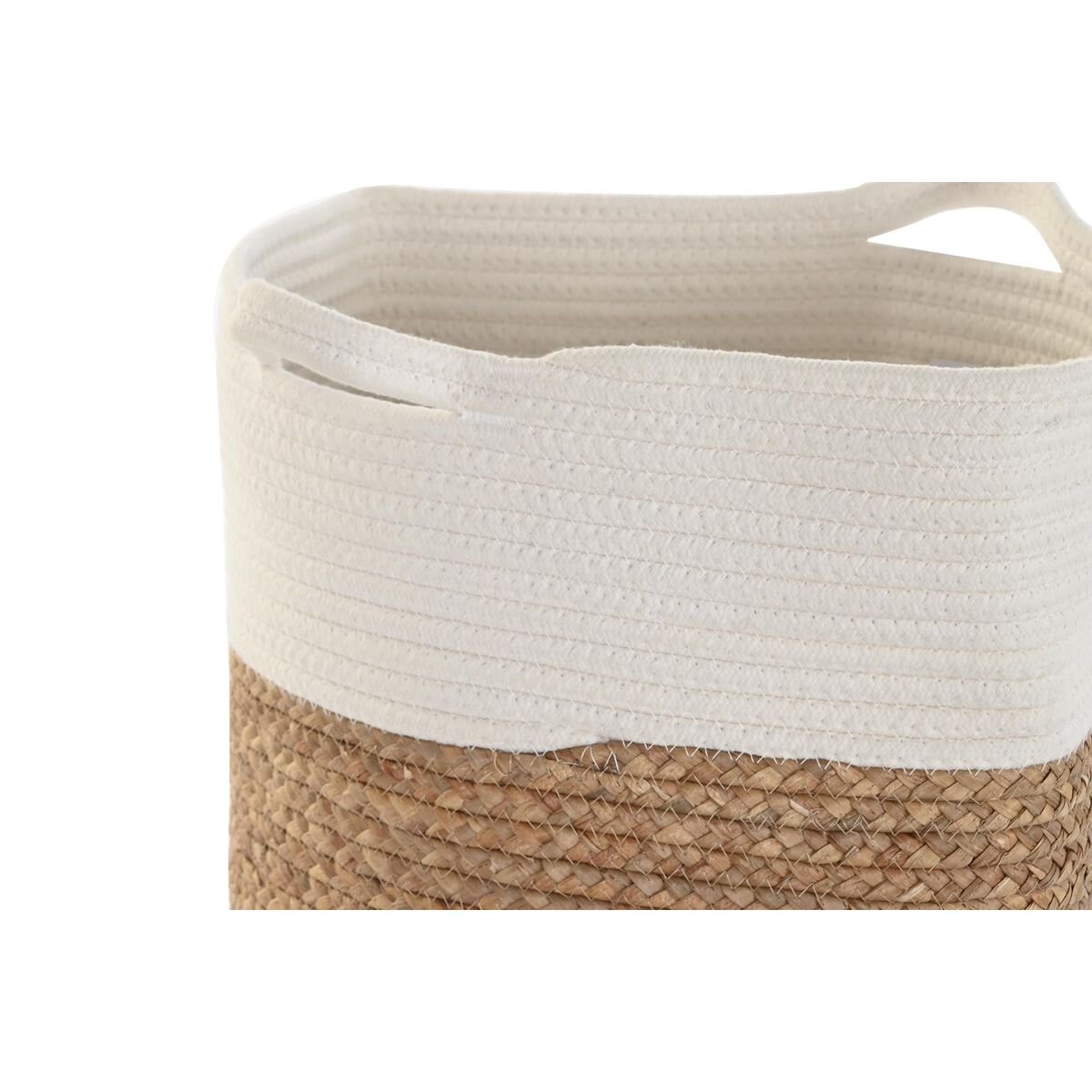 Decorative basket DKD Home Decor White Natural Fibre 36 x 36 x 52 cm-1