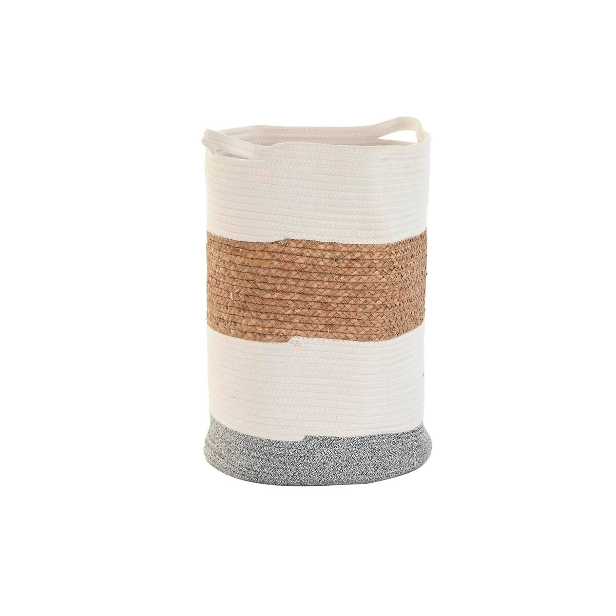 Decorative basket DKD Home Decor White Natural Fibre 36 x 36 x 52 cm-0