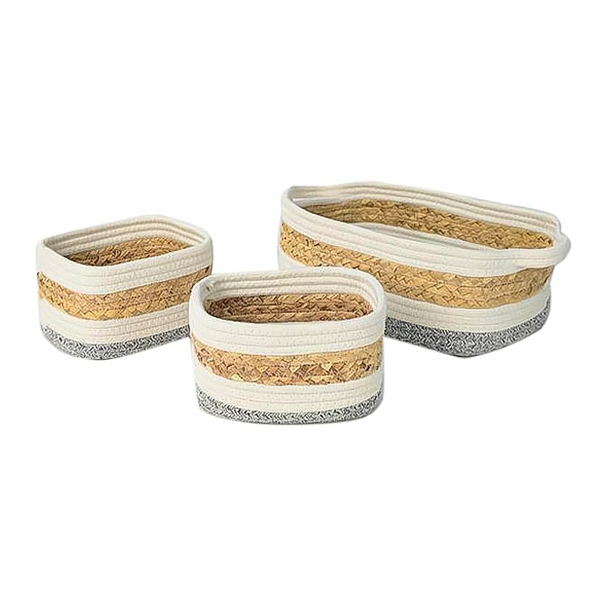 Decorative box DKD Home Decor Natural Fibre 33 x 23 x 13 cm-0