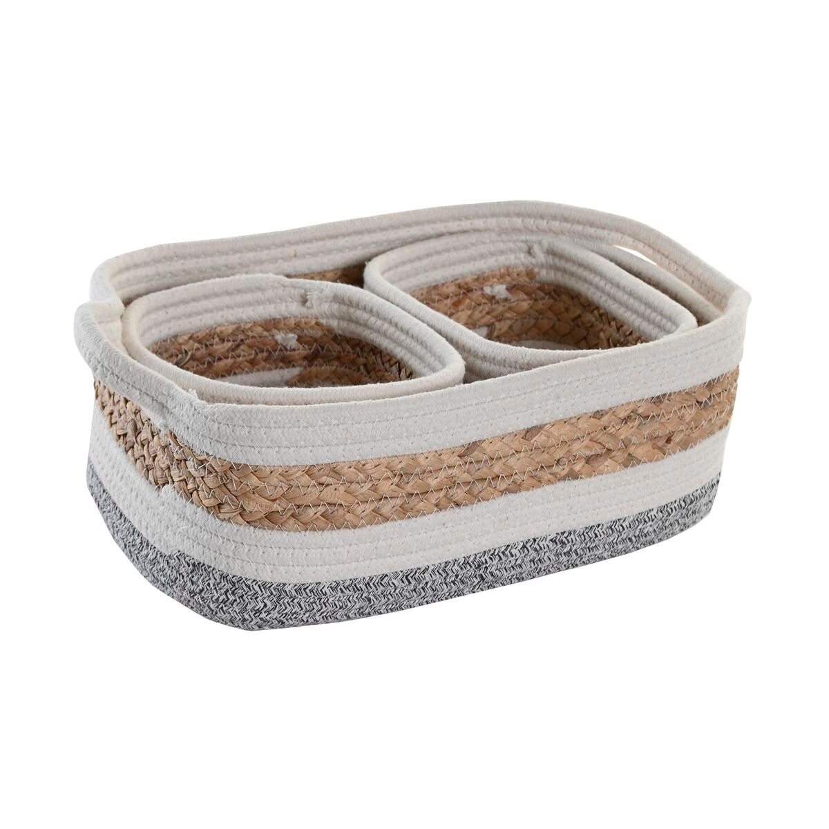 Decorative box DKD Home Decor Natural Fibre 33 x 23 x 13 cm-2