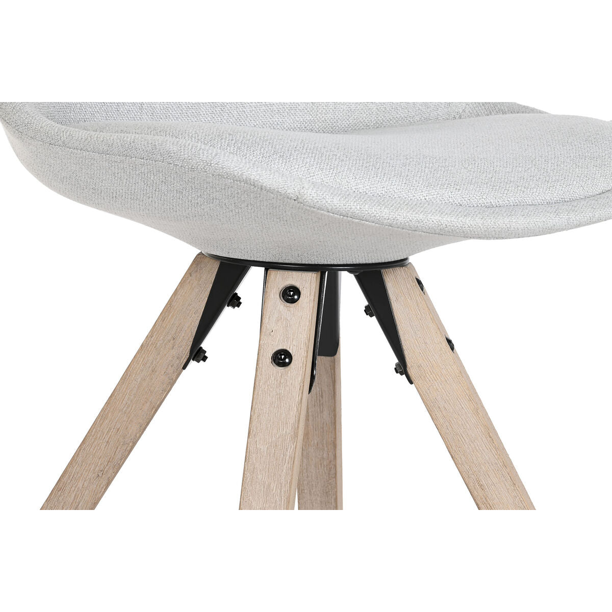 Dining Chair DKD Home Decor Polyester Light grey Oak (48 x 44 x 84 cm)-1