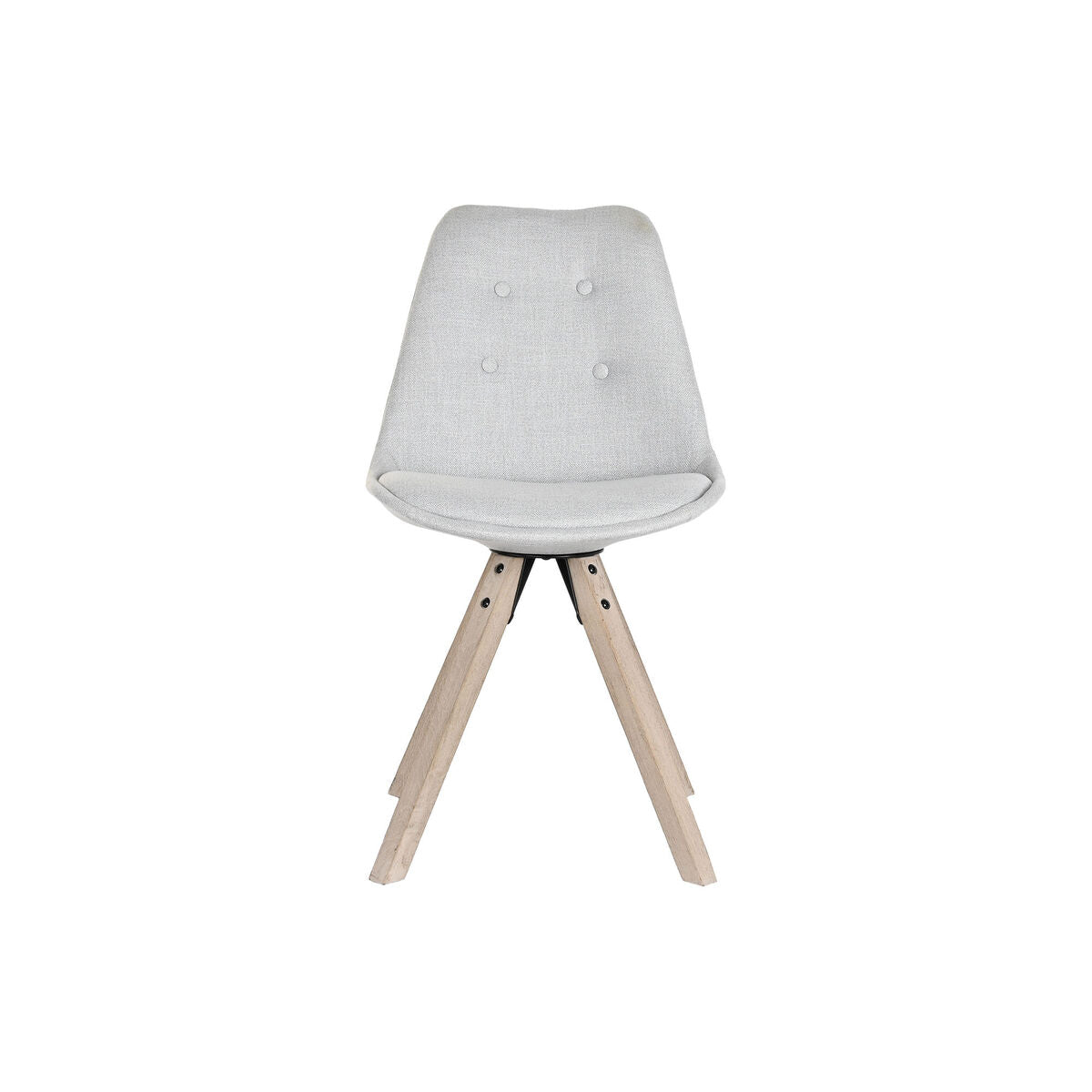 Dining Chair DKD Home Decor Polyester Light grey Oak (48 x 44 x 84 cm)-3