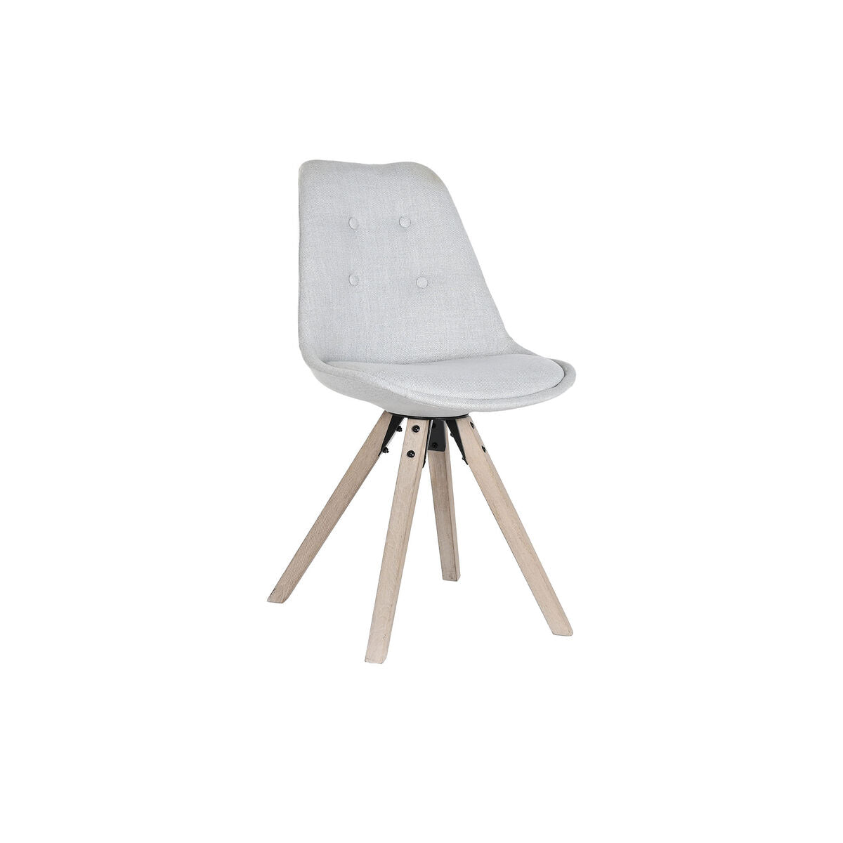 Dining Chair DKD Home Decor Polyester Light grey Oak (48 x 44 x 84 cm)-0