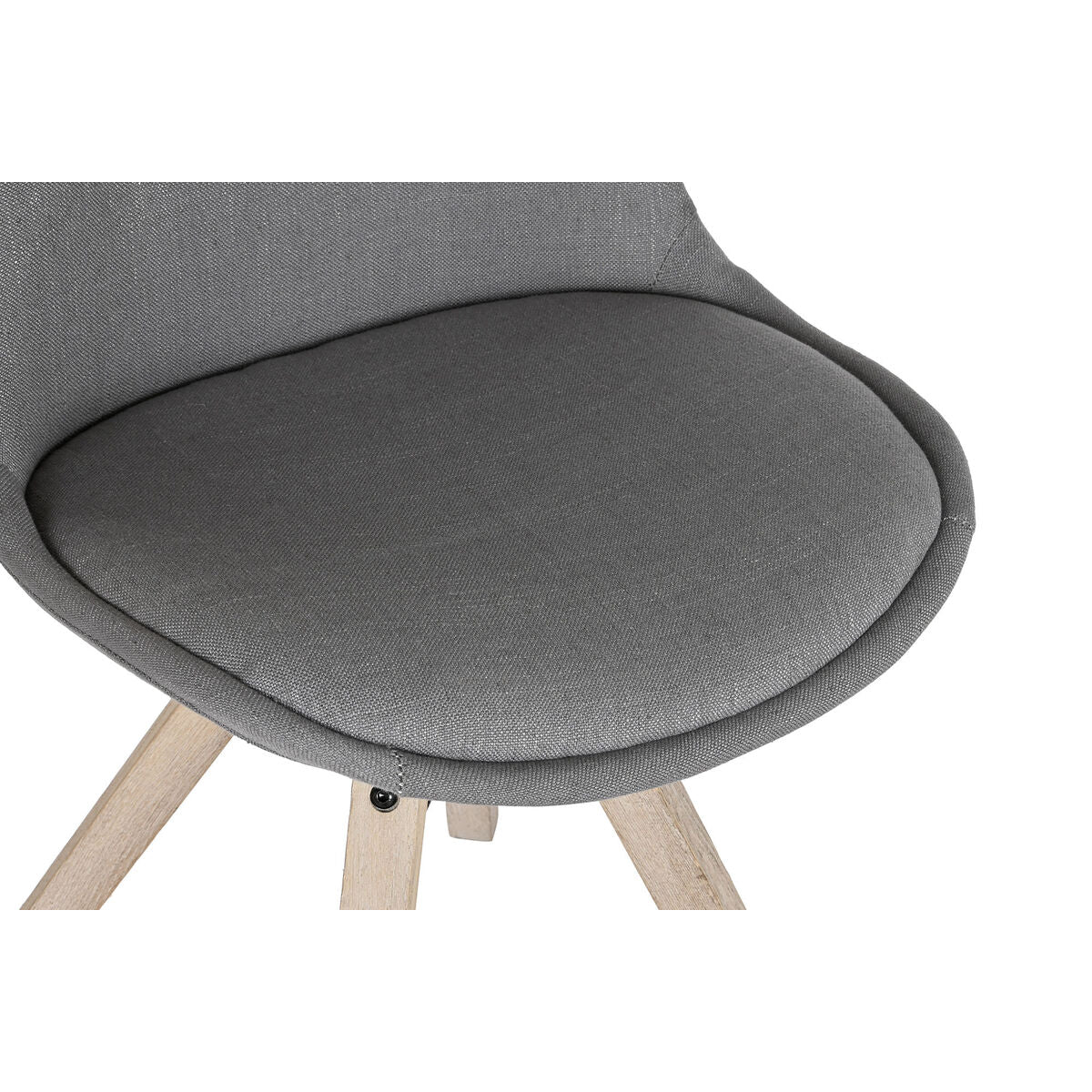 Dining Chair DKD Home Decor Polyester Dark grey Oak (48 x 44 x 84 cm)-1