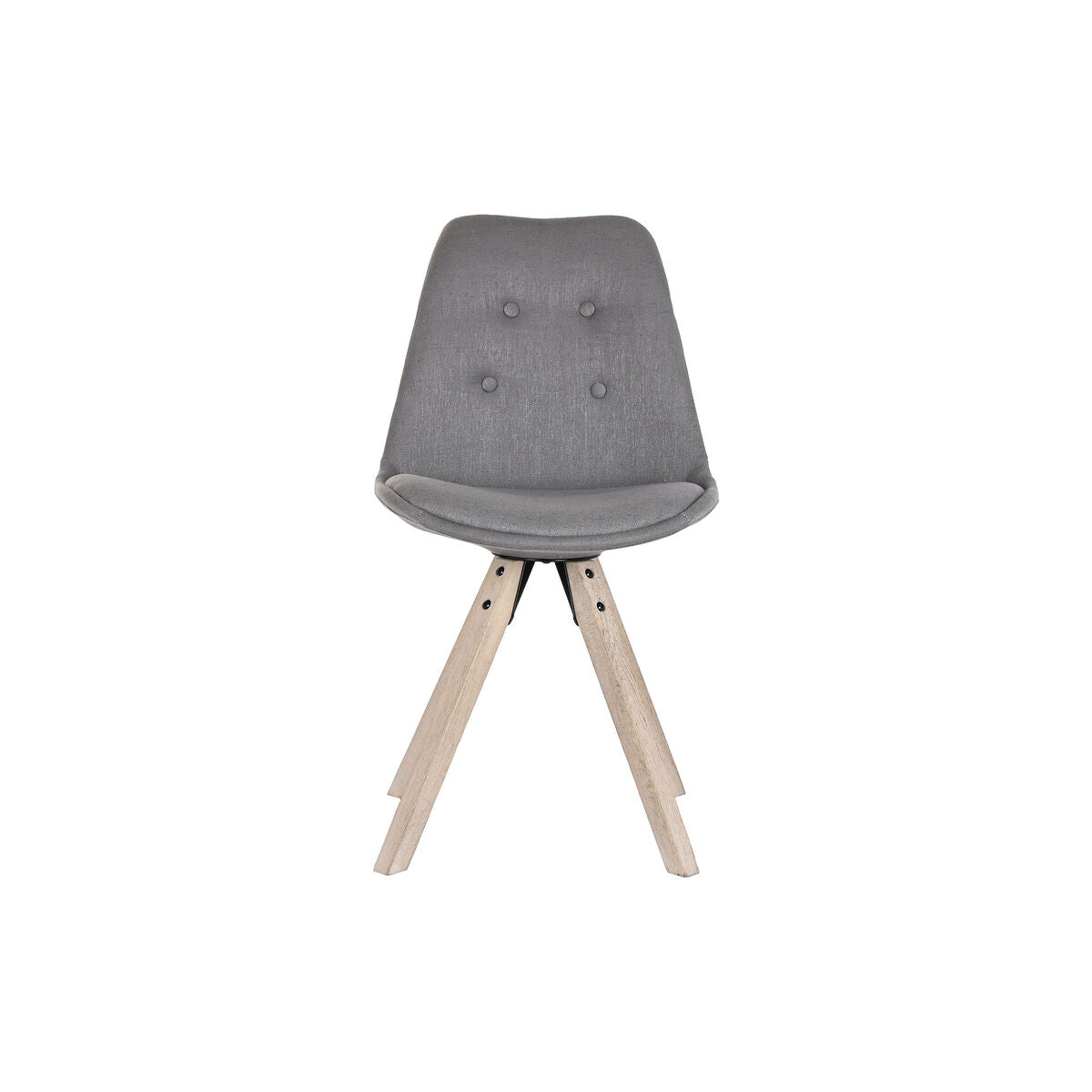 Dining Chair DKD Home Decor Polyester Dark grey Oak (48 x 44 x 84 cm)-3