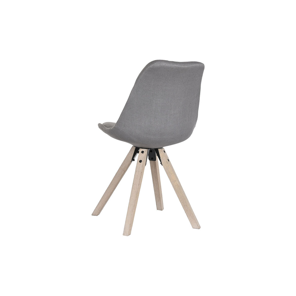Dining Chair DKD Home Decor Polyester Dark grey Oak (48 x 44 x 84 cm)-2