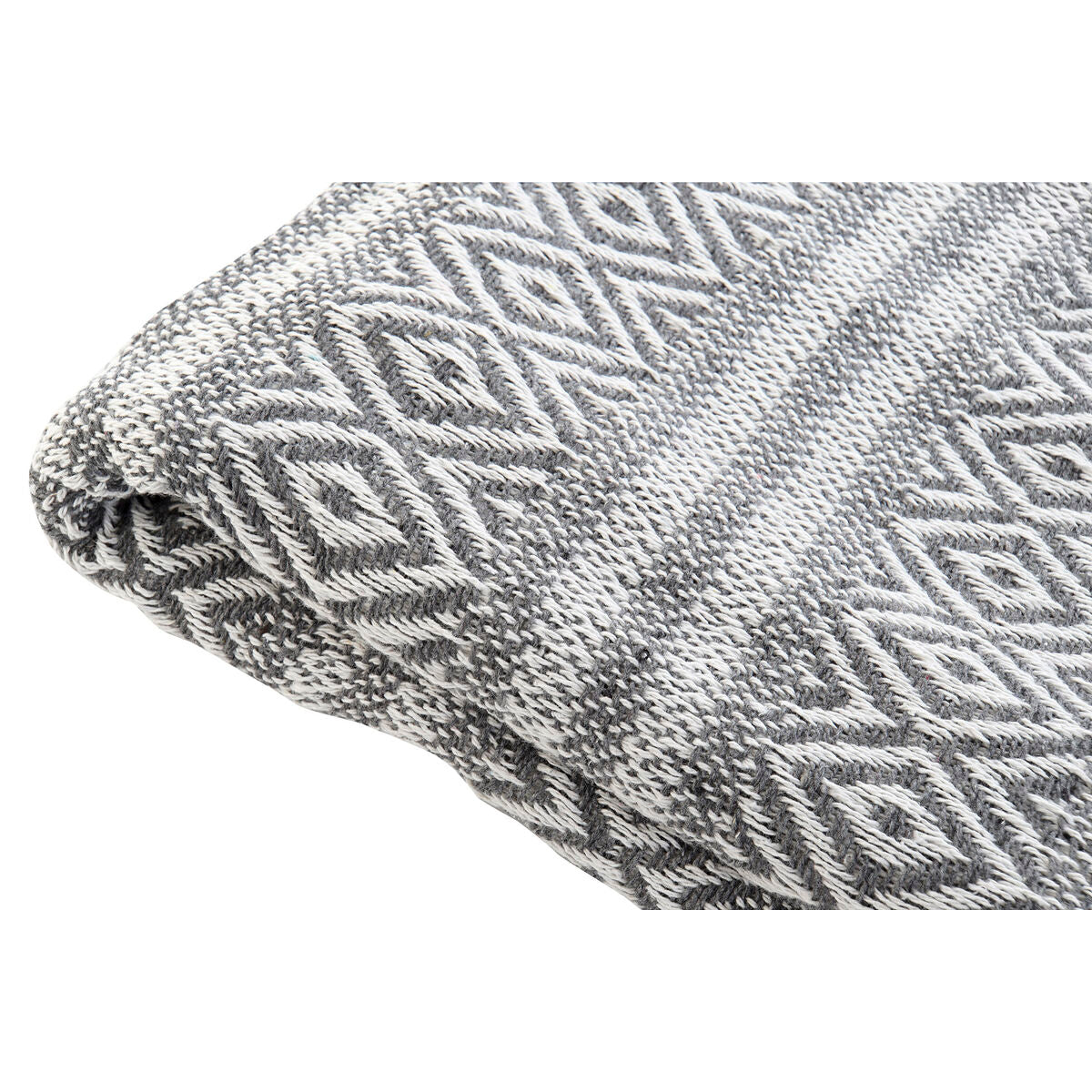 Blanket DKD Home Decor 130 x 170 x 1 cm Grey-3