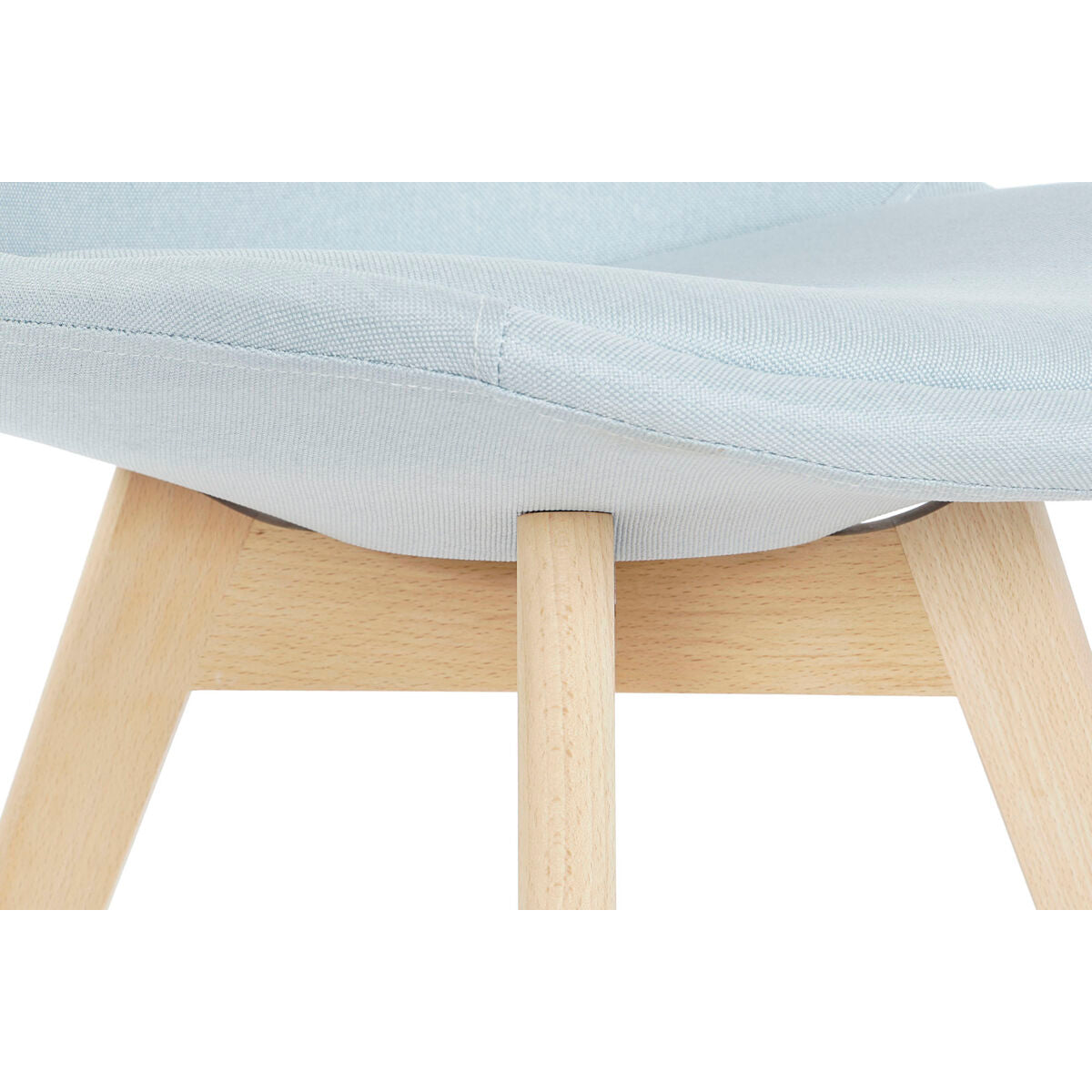 Chair DKD Home Decor 48 x 56 x 83 cm Foam Beige Blue Beech-2