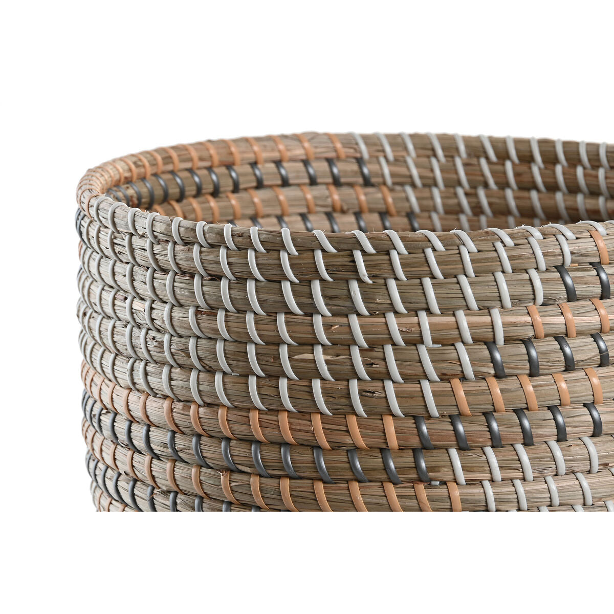 Basket set DKD Home Decor 28 x 28 x 22 cm Tropical Seagrass-1