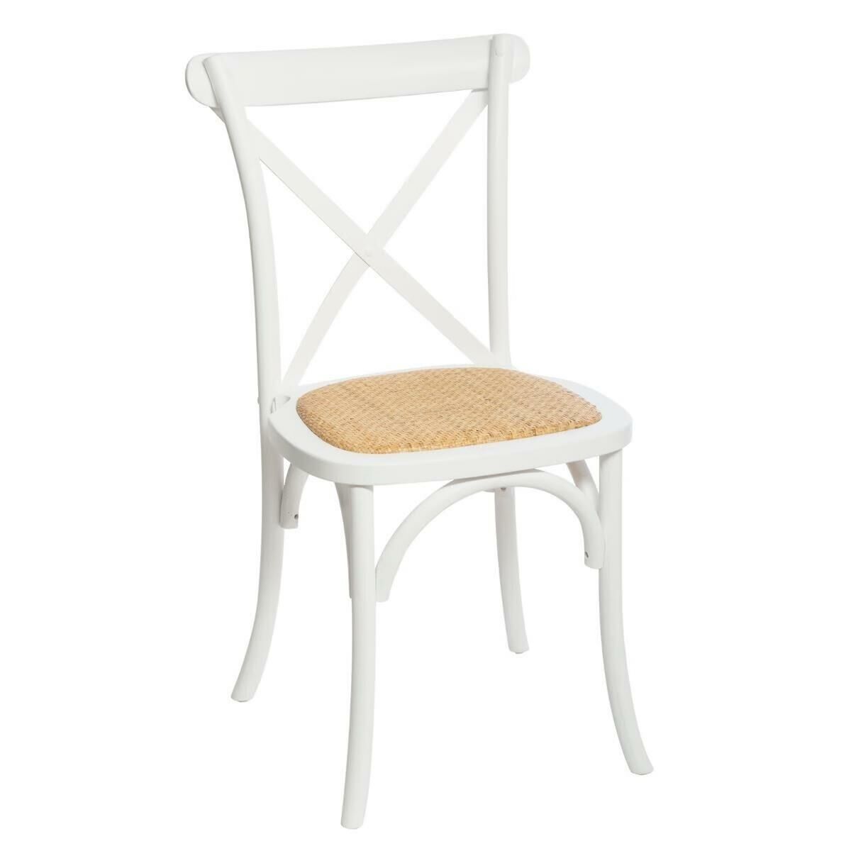 Chair DKD Home Decor White Black Natural 43 x 50 x 89 cm-4
