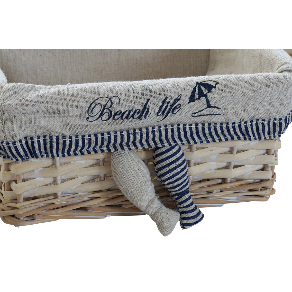 Basket set DKD Home Decor 48 x 38 x 13 cm Polyester Spirals (5 Units)-3