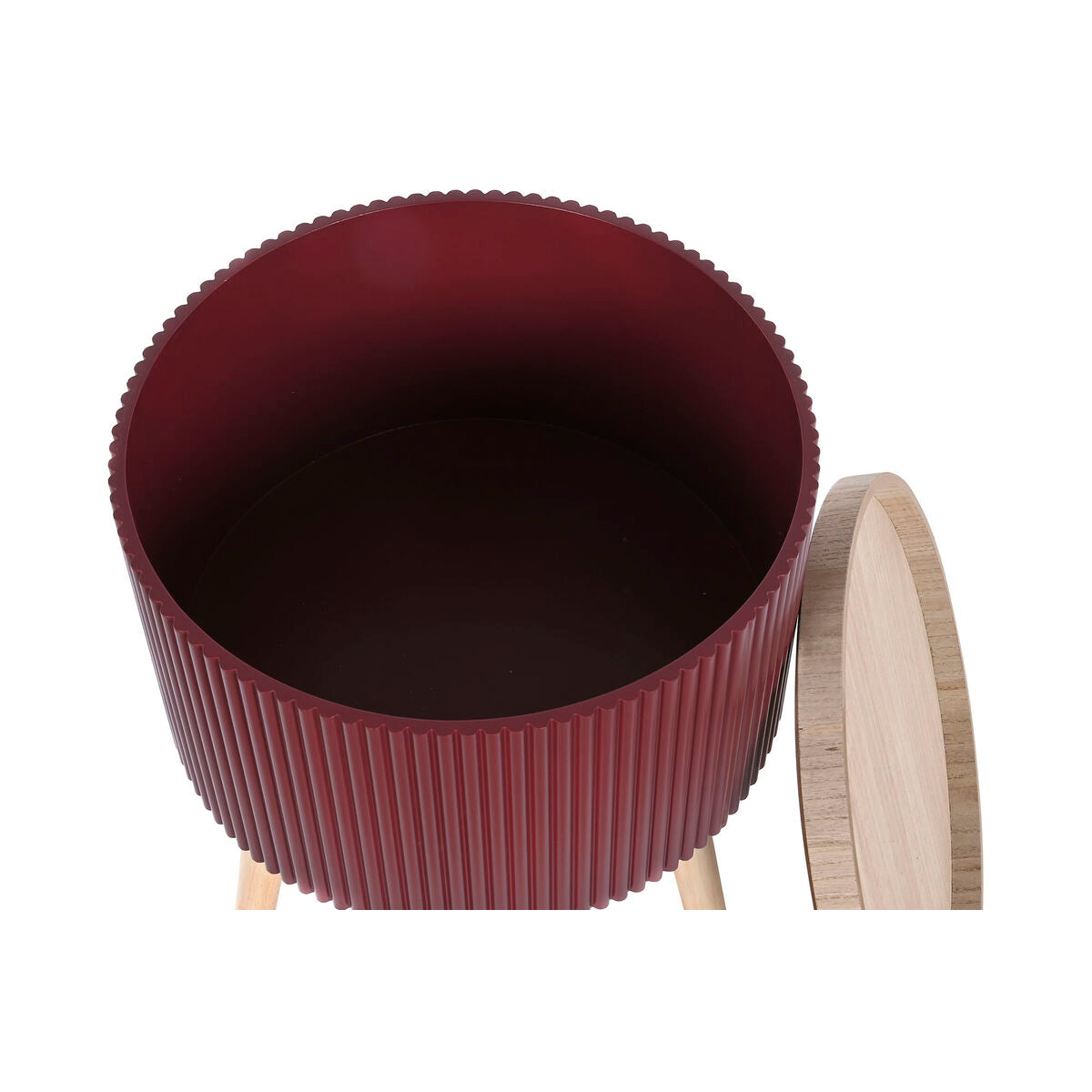 Side table DKD Home Decor 38,5 x 38,5 x 49 cm Brown Maroon MDF Wood-2