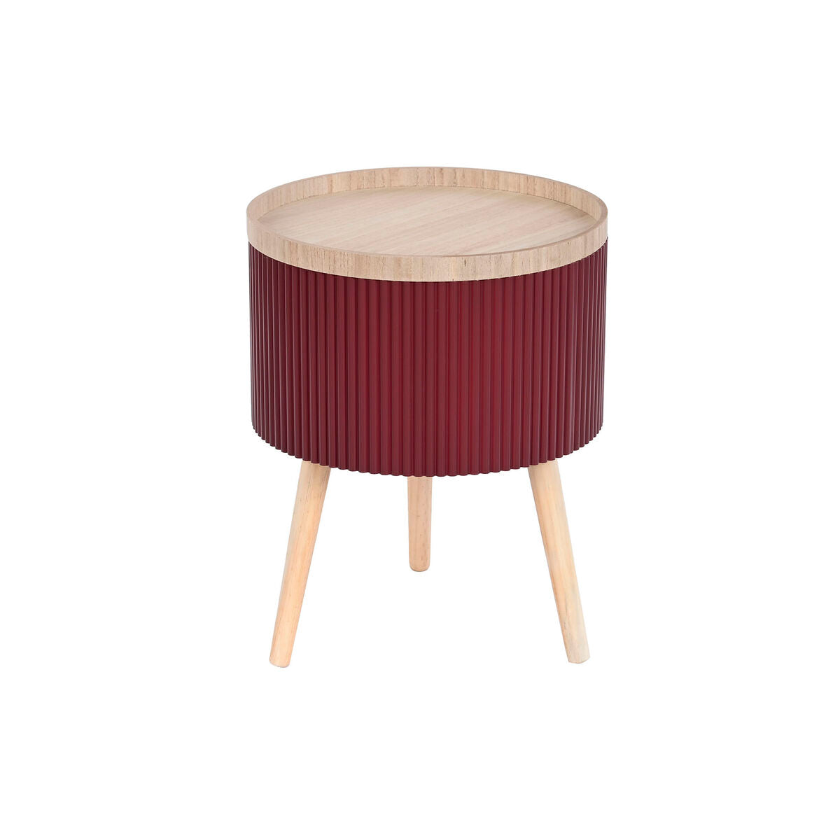 Side table DKD Home Decor 38,5 x 38,5 x 49 cm Brown Maroon MDF Wood-0