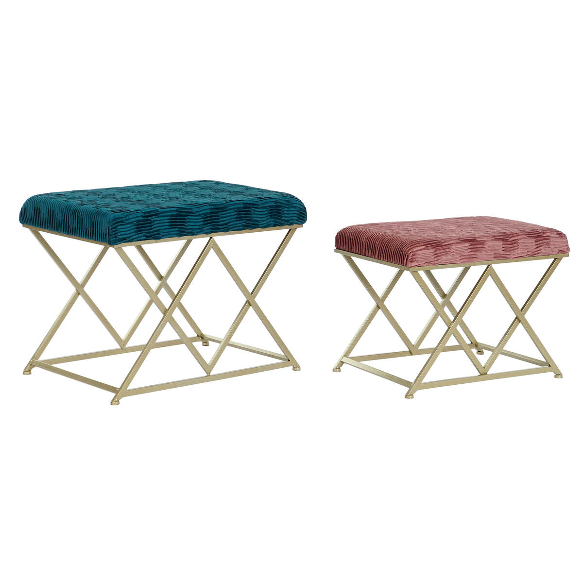 Bench DKD Home Decor 62 x 42 x 47 cm Metal-0