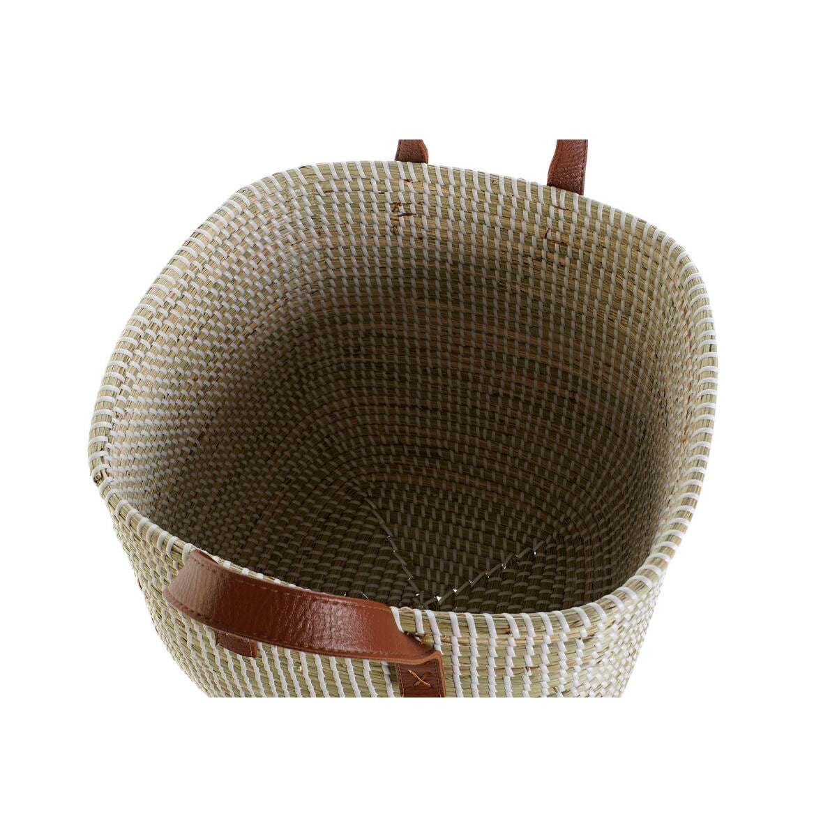 Basket set DKD Home Decor Natural Light brown Polyurethane Seagrass 38 x 38 x 35 cm-2