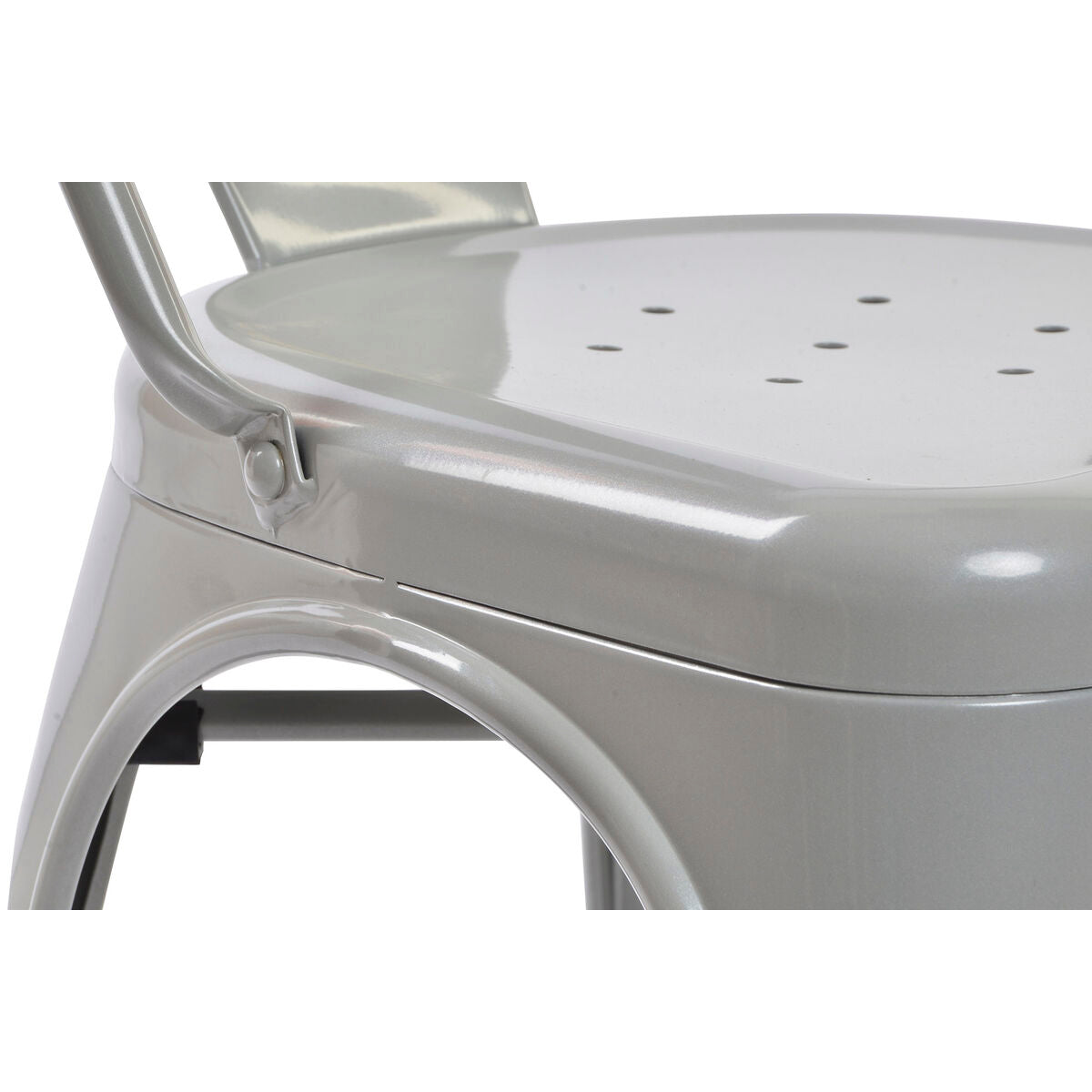 Chair DKD Home Decor Grey Metal 53 x 45 x 85 cm-4