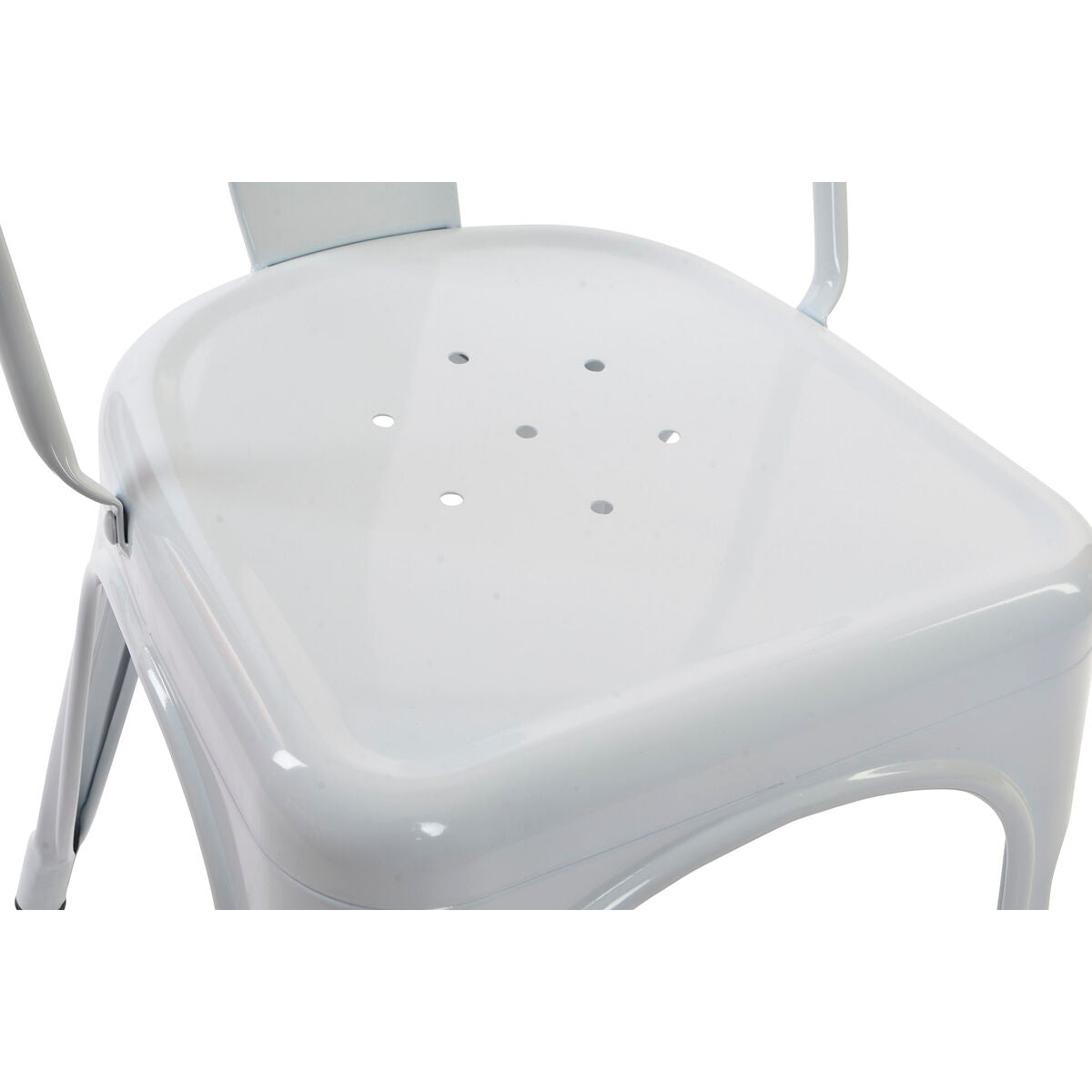 Chair DKD Home Decor White Metal 53 x 45 x 85 cm-2