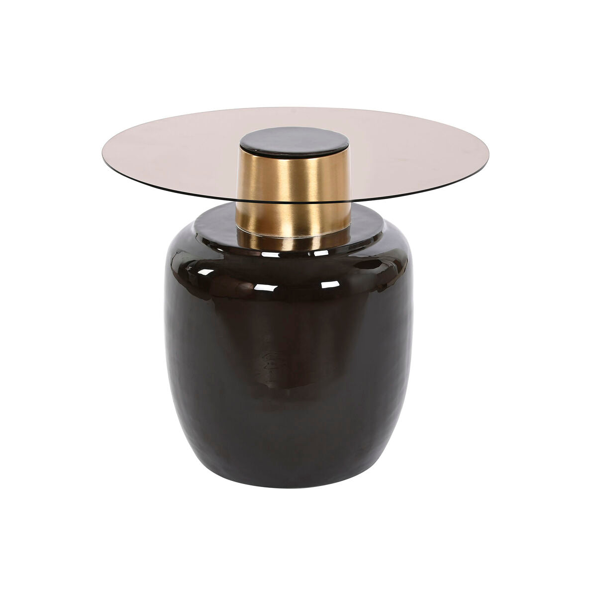 Side table DKD Home Decor Black Golden Metal Crystal 59 x 59 x 46 cm-0