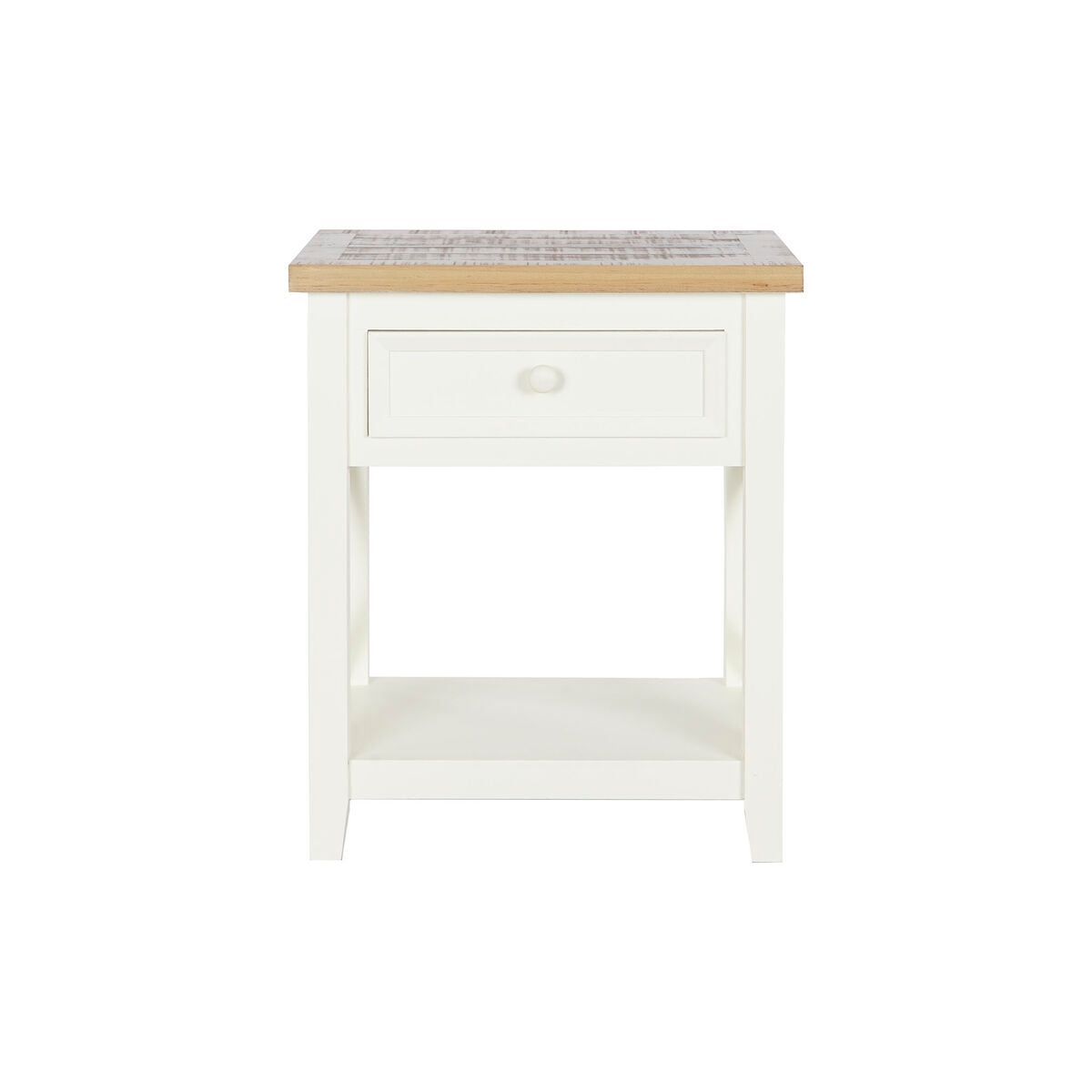 Nightstand DKD Home Decor Beige Natural Paolownia wood 49,5 x 35 x 61 cm-2